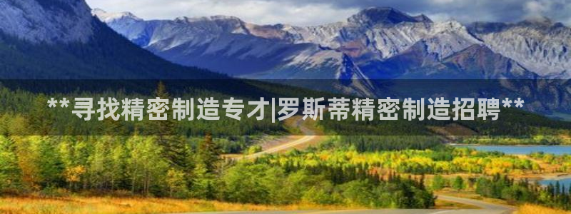 彩神v大众娱乐：**寻找精密制造专才|罗斯蒂精密制造招聘**
