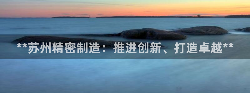 彩神VII官方版：**苏州精密制造：推进创新、打造卓越**