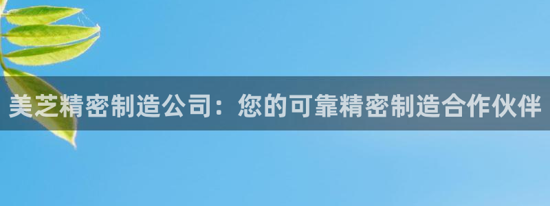 彩神vii购彩l心：美芝精密制造公司：您的可靠精密制造合作伙伴