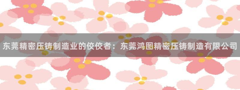 彩神vll官网-最新版app下载：东莞精密压铸制造业的佼佼者：东莞鸿图精密压铸制造有限公司