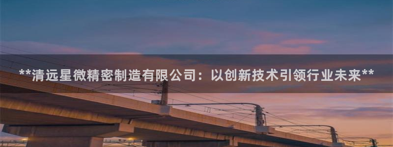 彩神8是正规平台吗是正品吗：**清远星微精密制造有限公司：以创新技术引领行业未来**