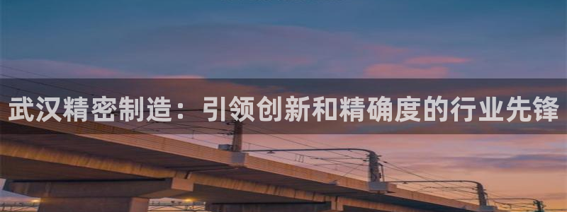 彩神旗下有哪些平台：武汉精密制造：引领创新和精确度的行业先锋