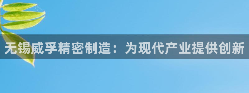 所有彩神购买首页中心：无锡威孚精密制造：为现代产业提供创新