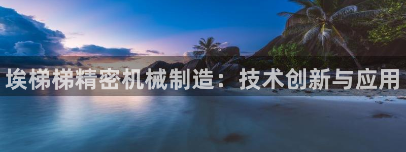 彩神赢的钱是哪里来的：埃梯梯精密机械制造：技术创新与应用