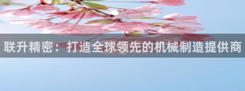 彩神ix能赚钱吗：联升精密：打造全球领先的机械制造提供商