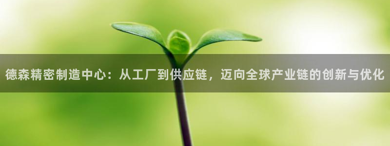 彩神购彩-购彩大厅入口36fr：德森精密制造中心：从工厂到供应链，迈向全球产业链的创新与优化