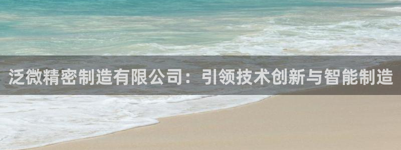 彩神Vll购彩大厅：泛微精密制造有限公司：引领技术创新与智能制造